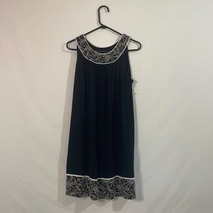 Never Worn Gold and Black Embroidered Dress